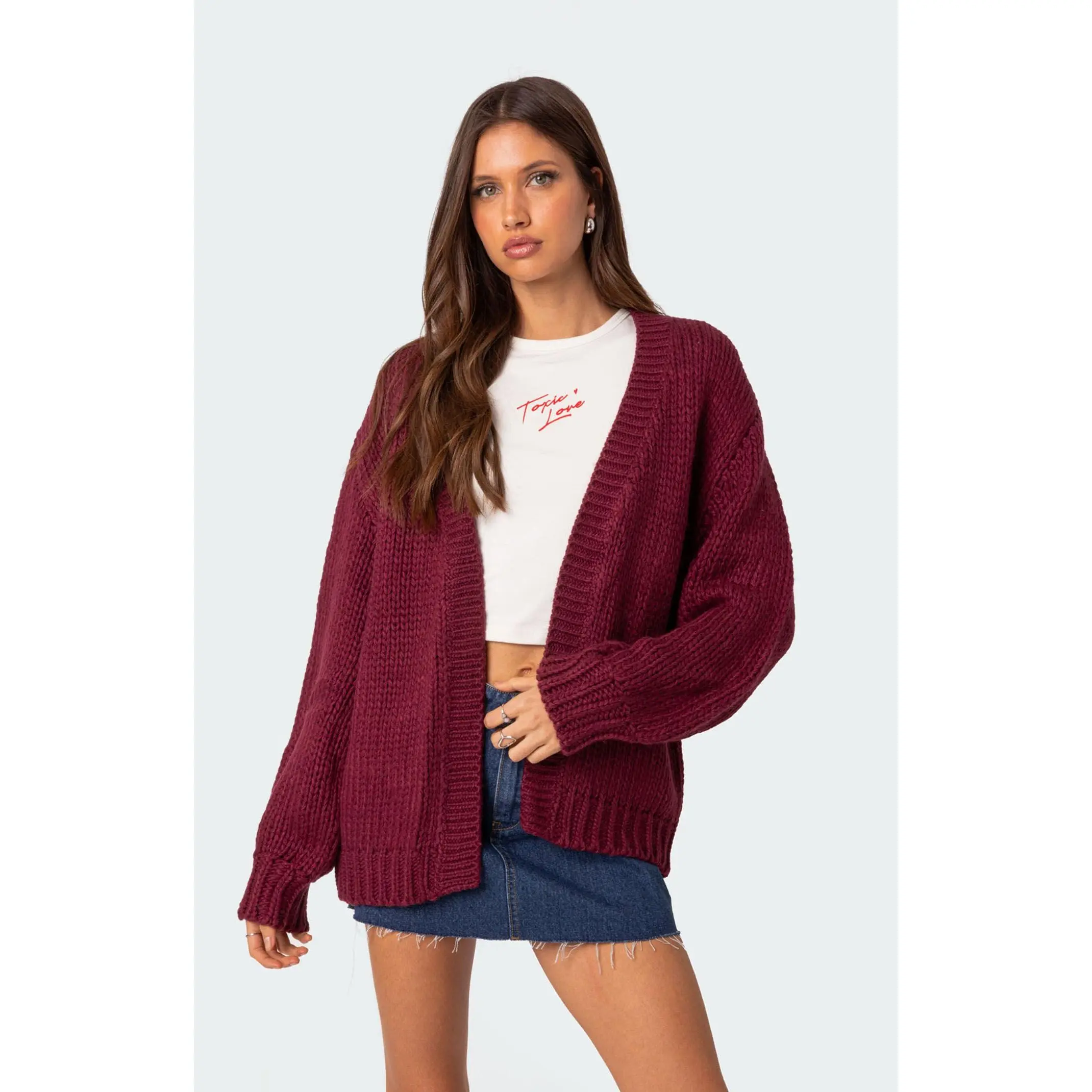 Edikted Women's Anina Oversized Knit Cardigan