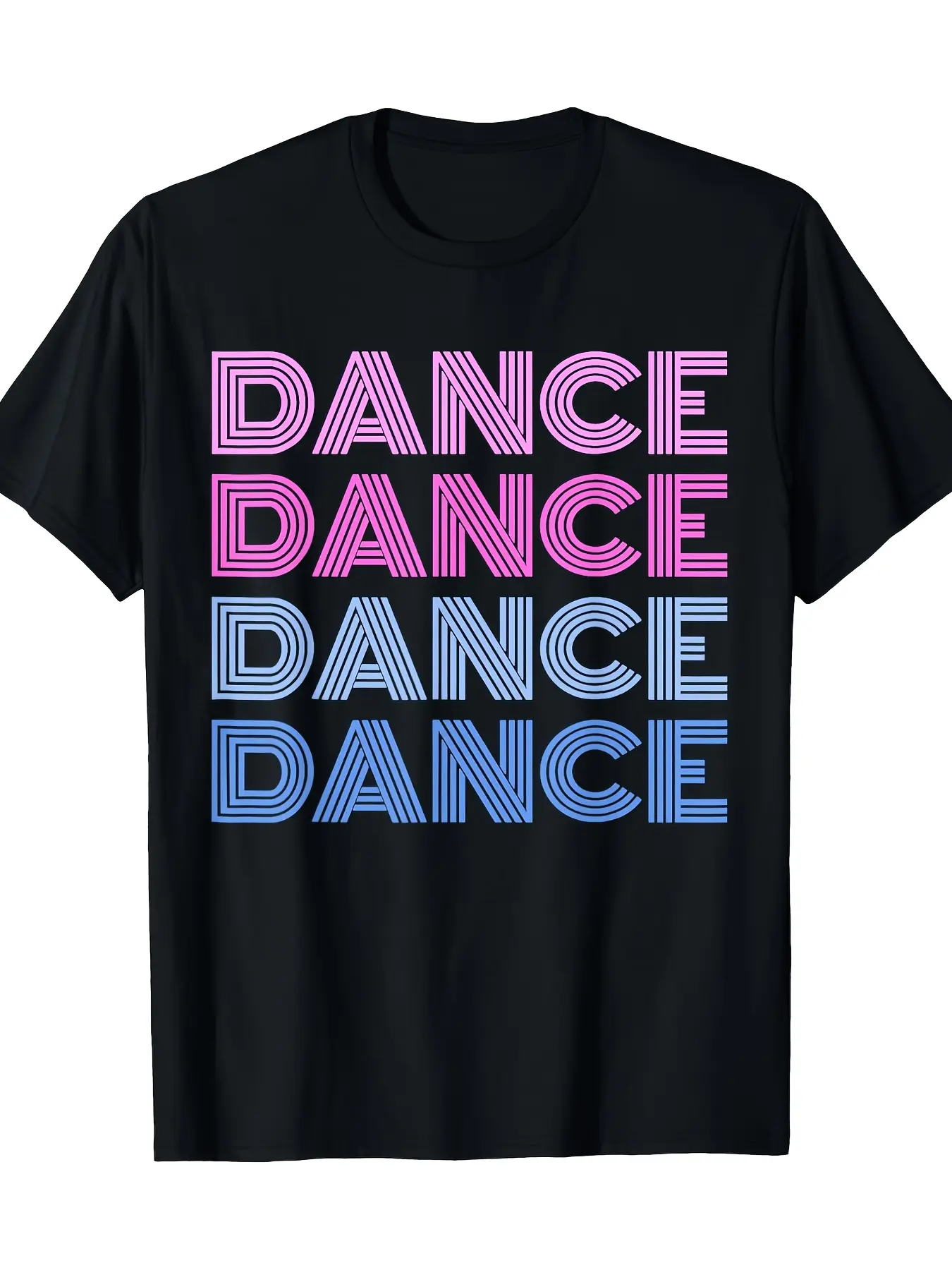 Women'S Dance Dance Dance Graphic T Shirt Short Sleeve Crew Neck Casual Dancer Tee in Black with Colorful Lettering Perfect for Teens And Dance Teachers The Most Perfect Gift