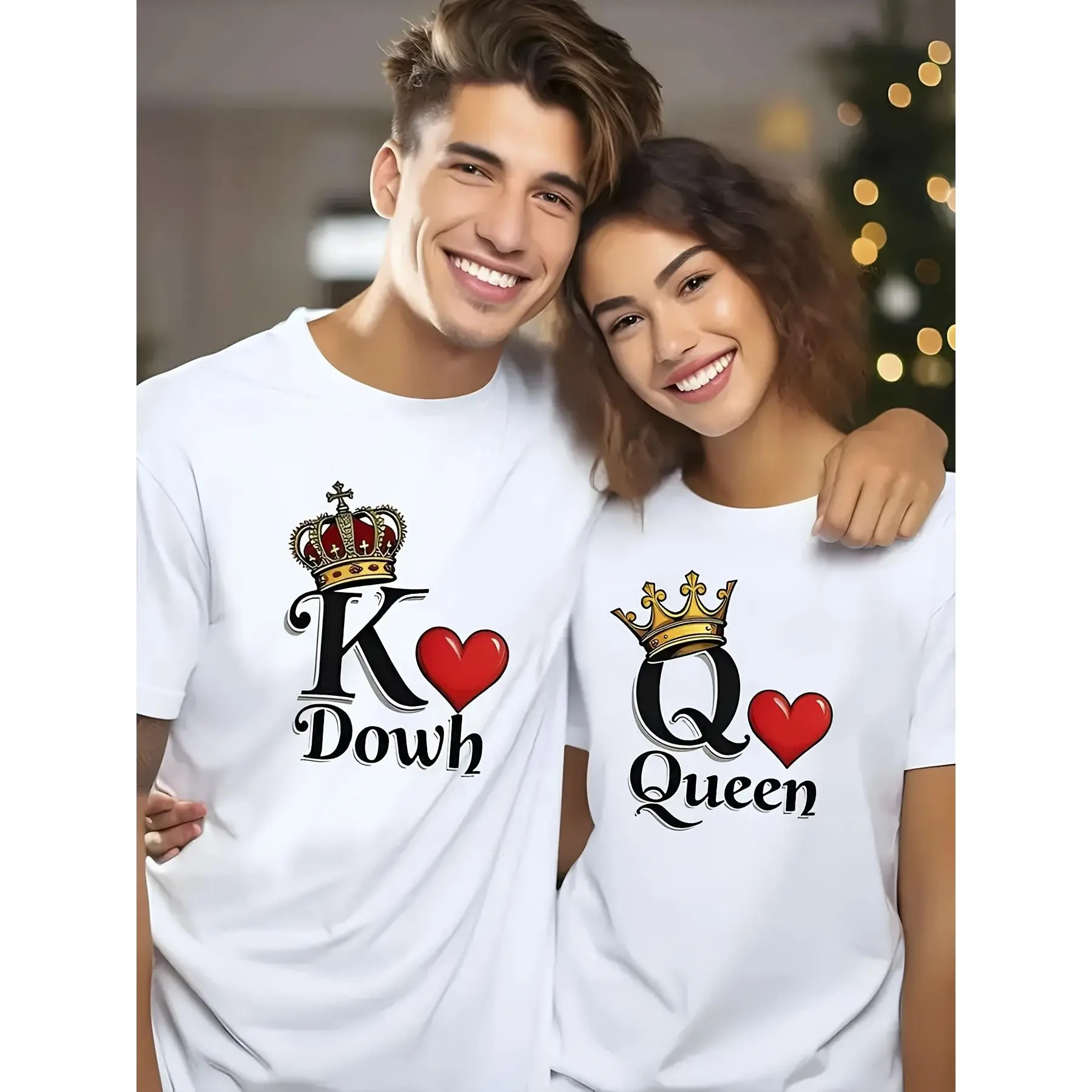 white tshirt king queen
