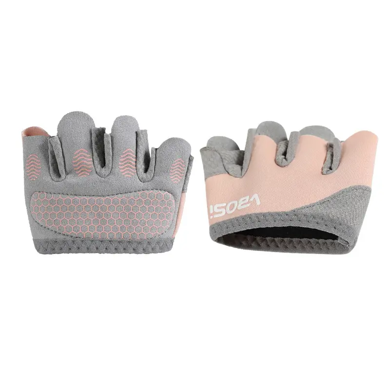 Unisex Four-Finger Pilates Gloves - Anti-Callus Anti-Slip Breathable Half-Finger Gloves for Aerial Yoga Fitness
