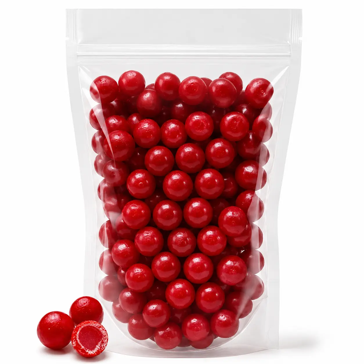 Cherry Sour Bonbon Candy, 1 lb Soft & Chewy Sugar-Coated Balls, Bulk Treats for Parties, Candy Buffets & Everyday Snacking