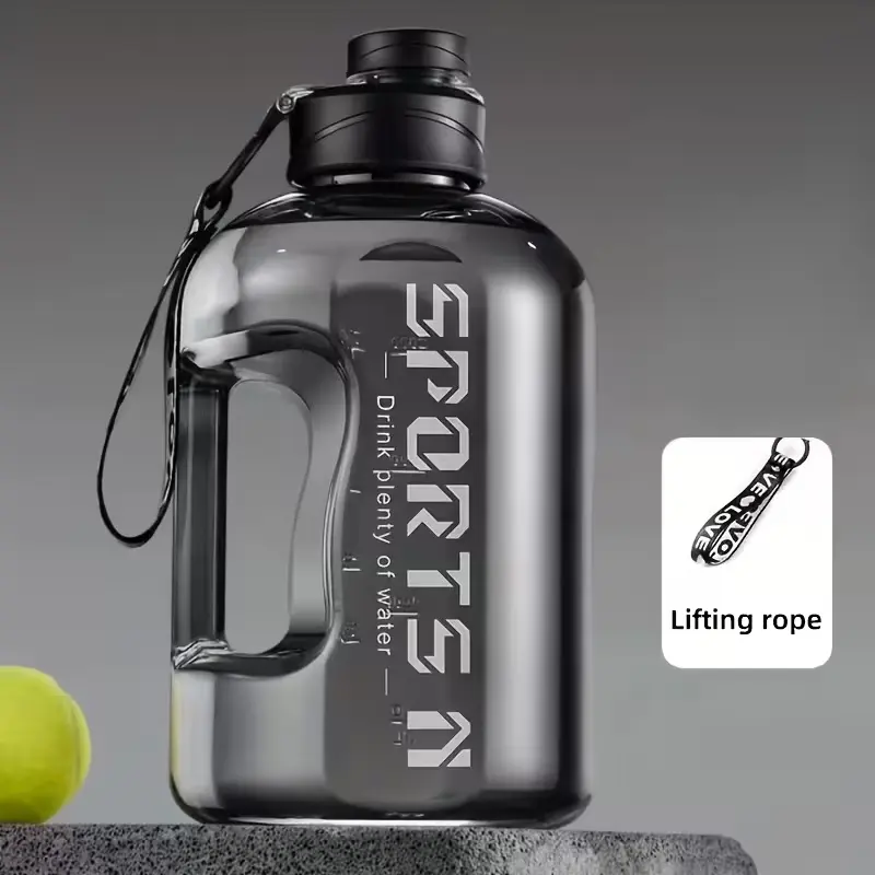 A 1600ml/53oz leak proof sports kettle with handle - made of durable PC material, suitable for outdoor activities, fitness, travel, camping, hiking and fishing, cycling - essential for returning to school, large capacity kettle
