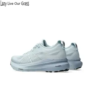 Soft White Running Shoes with Subtle Blue Accents – Breathable Mesh Upper, Cushioned Foam Midsole & Non-Slip Rubber Outsole, Lightweight Trainers for Daily Runs & Gym Workouts