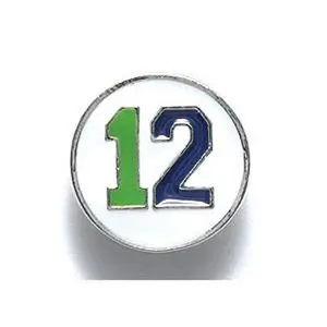 PW6471-BGW: Button Twelve Blue & Green On White 15mm-1PC