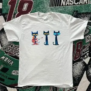 Peter The Cat Y2K Baby Tee, Retro 2000s Graphic Tee Unisex Shirt