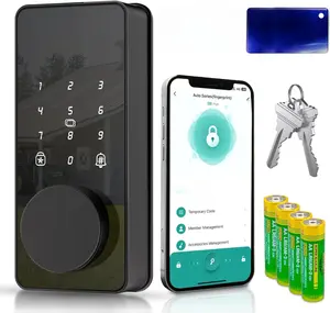 Keyless Entry Door Lock, Biquole Smart Lock with Keypad, Auto & One Touch Lock, Smart Locks for Front Door Easy Installation, App Control,Anti-Peeking Password, Fingerprint
