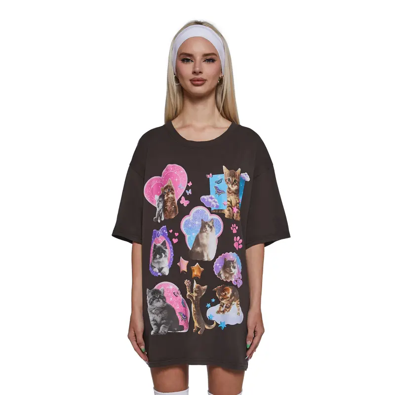 T-shirt oversize a maniche corte con stampa 'conchiglie' - Bianco - Ragazza - 10.00 T-shirt oversize a maniche corte con stampa 'conchiglie' - Bianco - Ragazza - 10.00