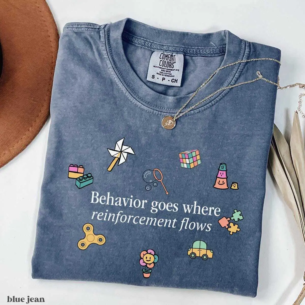 Comfort Colors BCBB Therapy Shirt - RBT tshirt, Applied Behavior Analyst tee, Gift for Behavior Therapist Specialist shirts Womenswear Cotton Fabric Top