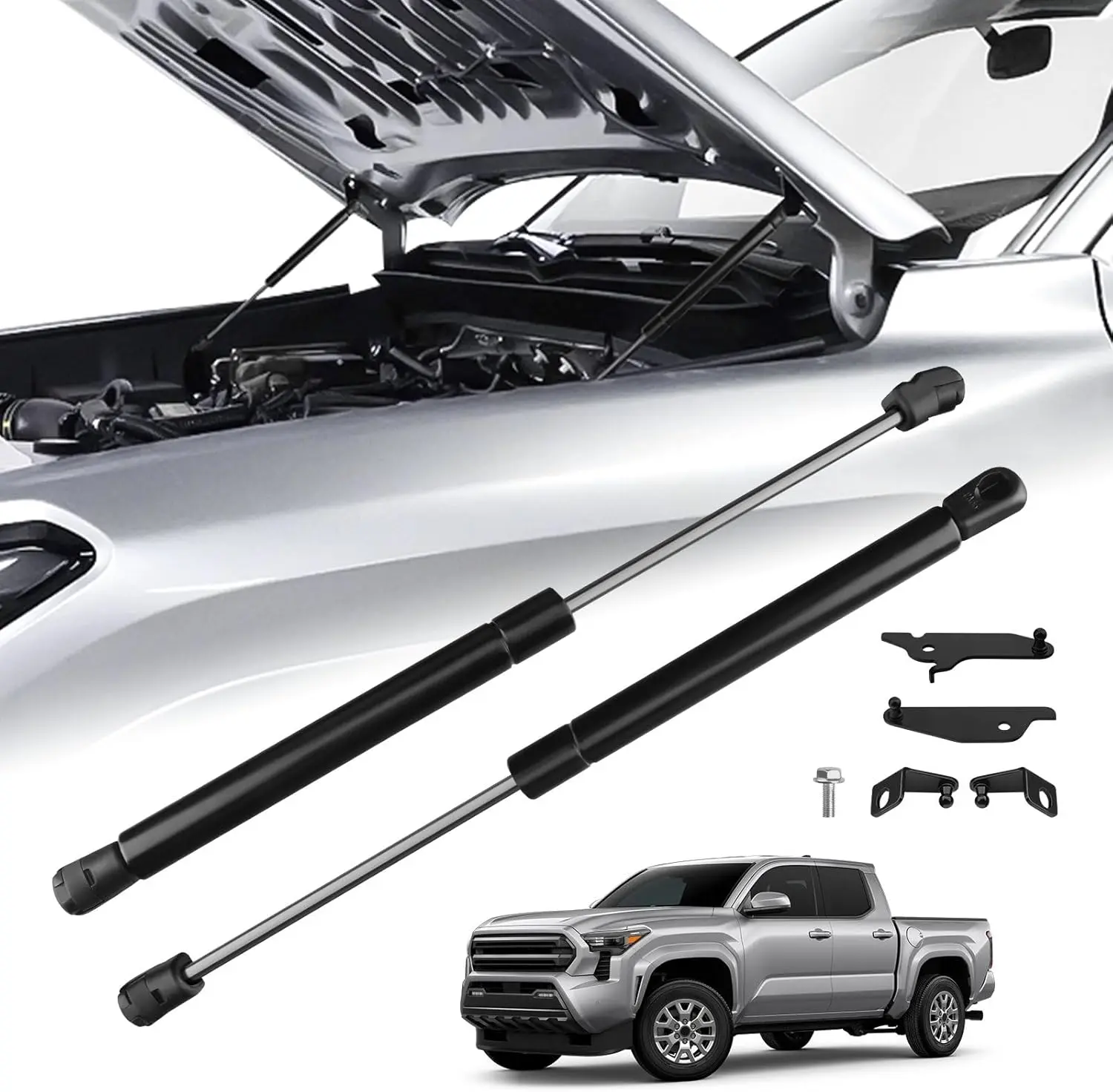 Hood Struts for Toyota Tacoma 2024 2025 2026+ and 4Runner 2025+, Hood Lift Support No Drill Front Gas Springs Shocks Compatible with Toyota Tacoma/4Runner Accessories