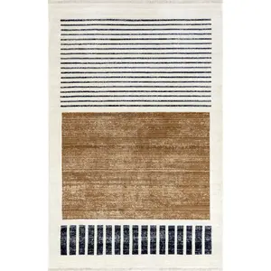 Keeva Modern Striped Fringe Area Rug Keeva Modern Striped Fringe Area Rug