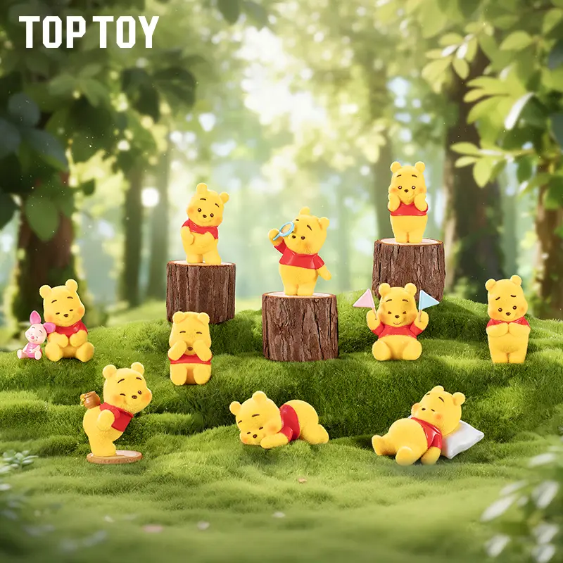 TOPTOY Winnie The Pooh Meme Face Series 2.0 Blind Box Action Figures, Cute Collectibles, High-Quality Desktop Ornaments, Ideal Gift for Cartoon Fans (For Collecting & Blind Bag Collecting)#Summervibes