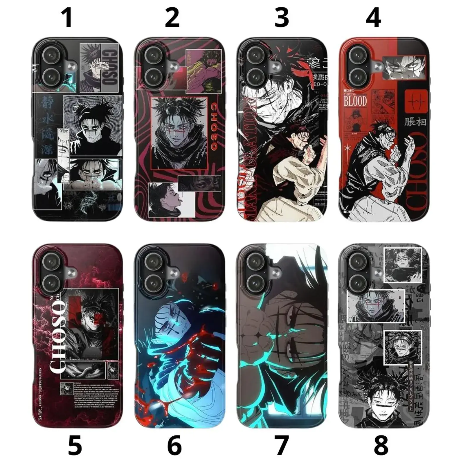 Jujutsu Kaisen Gojo Satoru Phone Case, Anime Manga Collage Case, Cool Dark Aesthetic Cover for iPhone 17 Promax 16 15 14 13 12 11