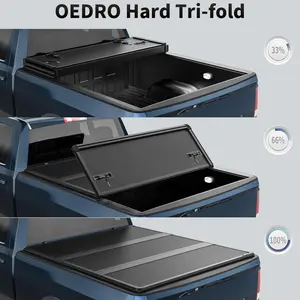 5.5 ft FRP Hard Tri-fold Tonneau Cover Fold Truck Bed Covers Compatible with 2015-2025 Ford F150 F-150 with 5.5 Feet Bed
