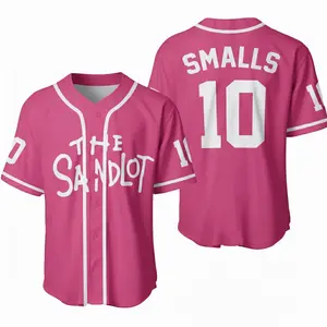(PINK) The Sandlot Benny Smalls 10 Baseball Jersey, Baseball Jersey For Men, Women, Youth and Kids