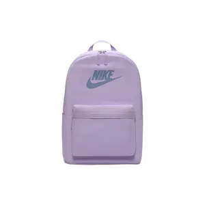 Nike Logo Print Polyester Backpack For Men And Women In Purple