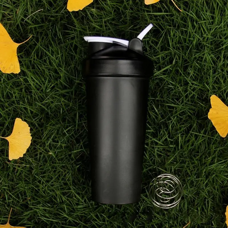 Multifunctional Protein Powder Shaker Cup, 800ML Large Capacity Outdoor Fitness Sports Water Bottle, High-End Smoothie Mixer Cup with Mixing Ball, Sports Drinking Bottle, Gym Bottle, Workout Water Bottle, Protein Shaker Bottles
