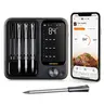 【DealsForYouDays】INKBIRD Wireless Digital Meat Thermometer - WIFI & Bluetooth Portable LCD Cool Gadget, IP67 Waterproof Food-Grade Steel Kitchen Accessory, Grill BBQ Use, Gifts for Him, DFYD Restock