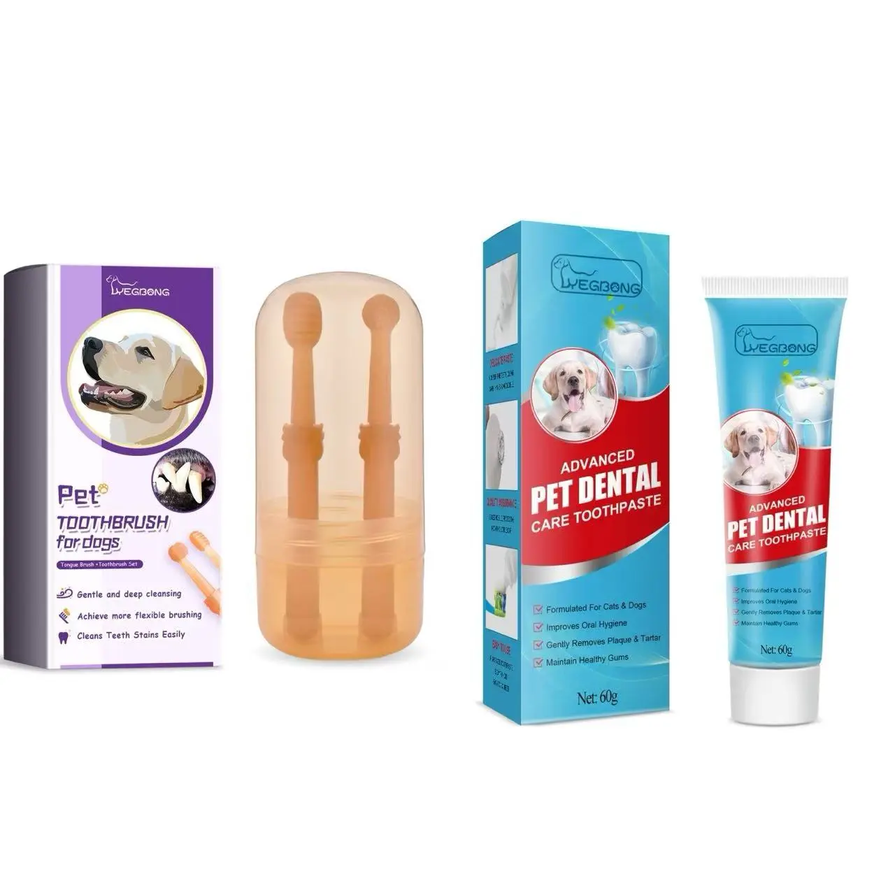 Pet toothpaste+Pet toothbrush