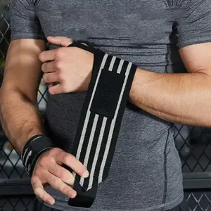1PC/Pair Wristband Weight Lifting Gym Training Wrist Support Brace Straps Thumb Loop Powerlifting Wraps for Strength Training Fitness Accessories
