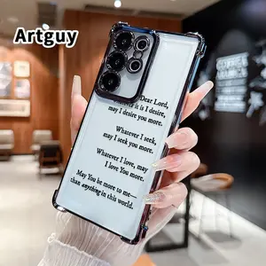 Phone Case Compatible with Samsung Galaxy S23 Ultra S24 Plus S25 S22+ FE Edge Devotion to Divinity Pattern Anti-drop Durable Total Protective Shockproof Transparent Cover Casing