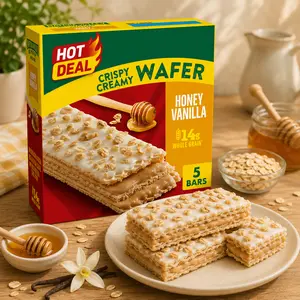 Crispy Creamy Wafer Bars, Honey Vanilla, Whole Grain, 5 Bars, 6.5 oz