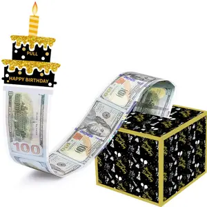 Birthday Theme Gift Box Pull-Out Money Holder Hidden Cash Family Party Super Cozy Birthday Party Best Surprise Gift Box