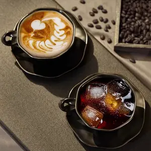 Titanium Layer Twist Handle Silver Butterfly Cup Set, High Temperature Resistant, Large Capacity, Ideal for Tea & Coffee