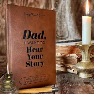 Father's Journal for Life Stories and Growth Guidance, Meaningful Gift for Fathers, Family Memory Notebook, Generational Love and Heritage, Hardcover Journal, Fill Blank Journal