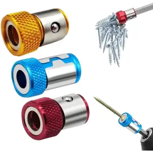 Upgrade Screwdriver Head Magnetic Ring, Universal Magnetizer Screw Removable for Hex Screwdriver and Power Bits, Magnetic Screw Ring Bit Magnetizer Ring Metal Magnetizer Screw (3, Mix)，Bit Magnetizer Ring，Magnetizer & Demagnetizer Tool Set.