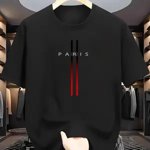 Men's T-Shirt, Paris Print Elements, Luxury Fashion, Casual Style, Short Sleeve