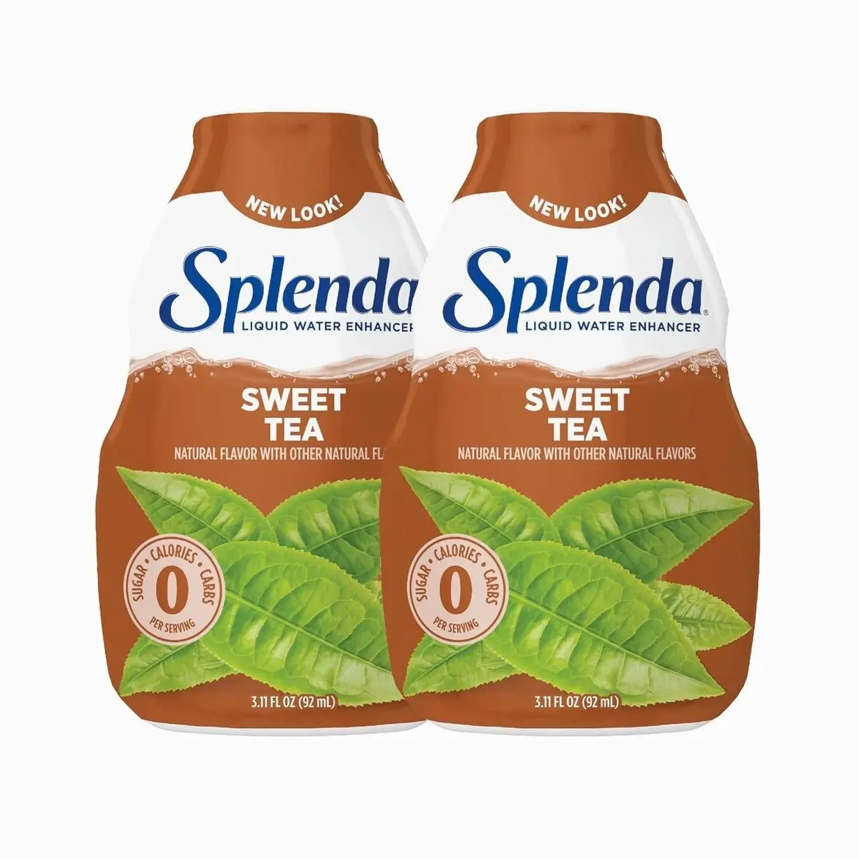 SPLENDA Liquid Water Enhancer Drops, Sugar Free, Zero Calorie, Natural Flavor, Concentrated Drink Mix, 3.11 Fl Oz Each Bottle (Sweet Tea, 2 Pack)