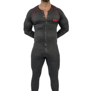 Charcoal Union Suit for Men - Classic Style