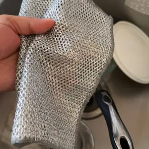 12 Pcs New Upgrade Steel Wire Dishcloth,Non Scratch Wire Dishcloth for Wet and Dry Use,Powerful Cleaning Non-Scratch Wire Dishcloth Rag for Cookware, Sinks, Dishes, Stove Tops