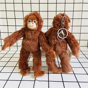 Cute Little Monkey Pendant Plush Doll Animal Orangutan Plush Doll Bag Pendant Soft Stuffed Backpack Keychain Christmas Gifts