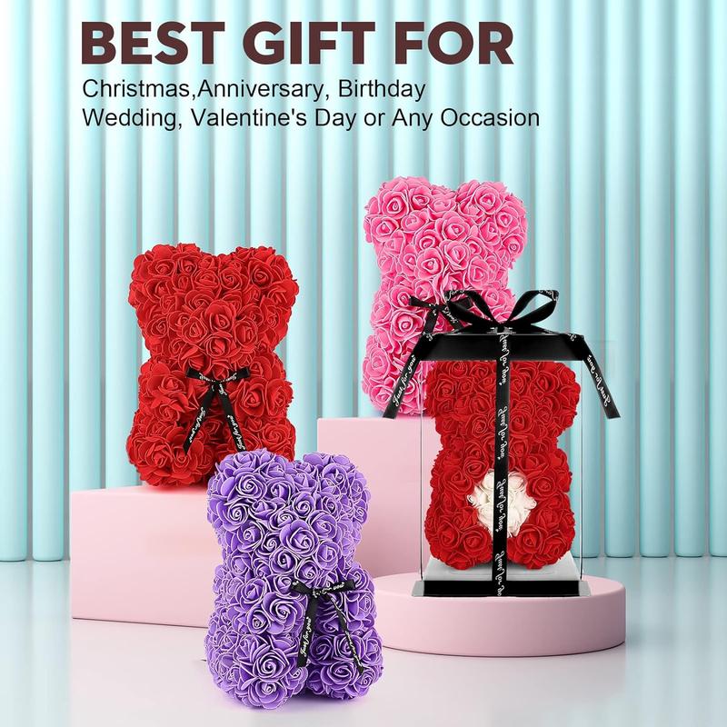 Valentine's Day Gift Rose Bear Eternal Flower Rose Teddy Bear