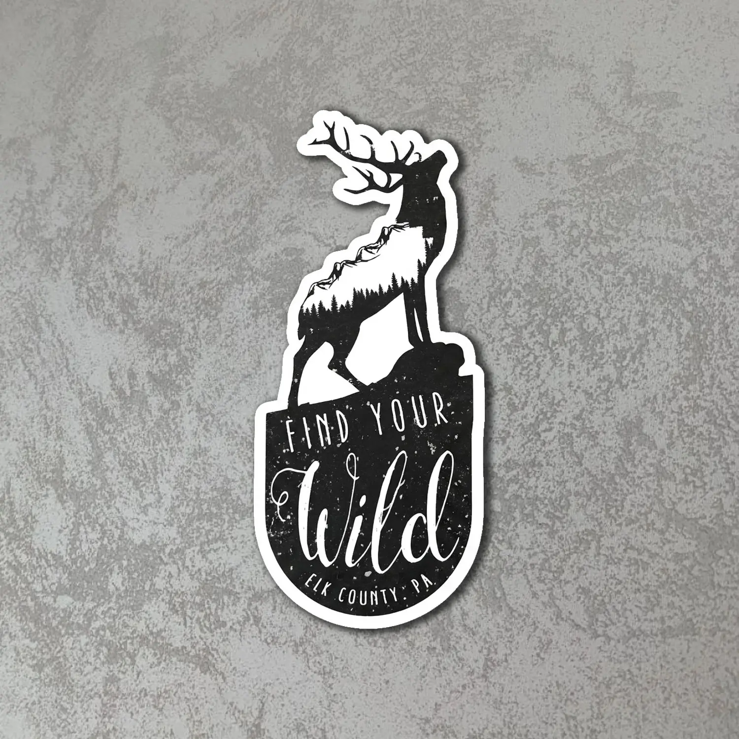 Find Your Wild Decal, Outdoor Adventure Vinyl Sticker, Waterproof Wildlife Sticker, Laptop Tumbler Car Sticker