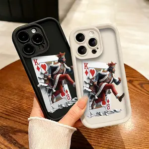 King of Hearts 3D Burst Card Phone Case， Royal Playing Card Style for iPhone 17 16 15 14 13 12 11 Plus Pro Max Gift.