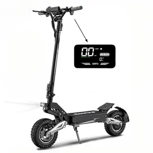 T10 Electric Scooter 900W Peak Motor 48V18AH Battery 11" Off-Road Tires Dual Disc Brakes Foldable LED Display High-Speed Commuting Mobility