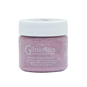 Angelus Glitterlites Paint -  Candy Pink, Flexible Glitter Paint, Will Not Crack Or Flake Off
