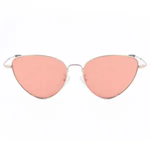 Felina Rose Gold Sunglasses with Round Shape and Metal Frame