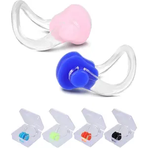 6 Pieces Waterproof Swimming Nose Clip Soft Silica Gel Nose Plugs Nose Protector for Kids and Adults Supplies