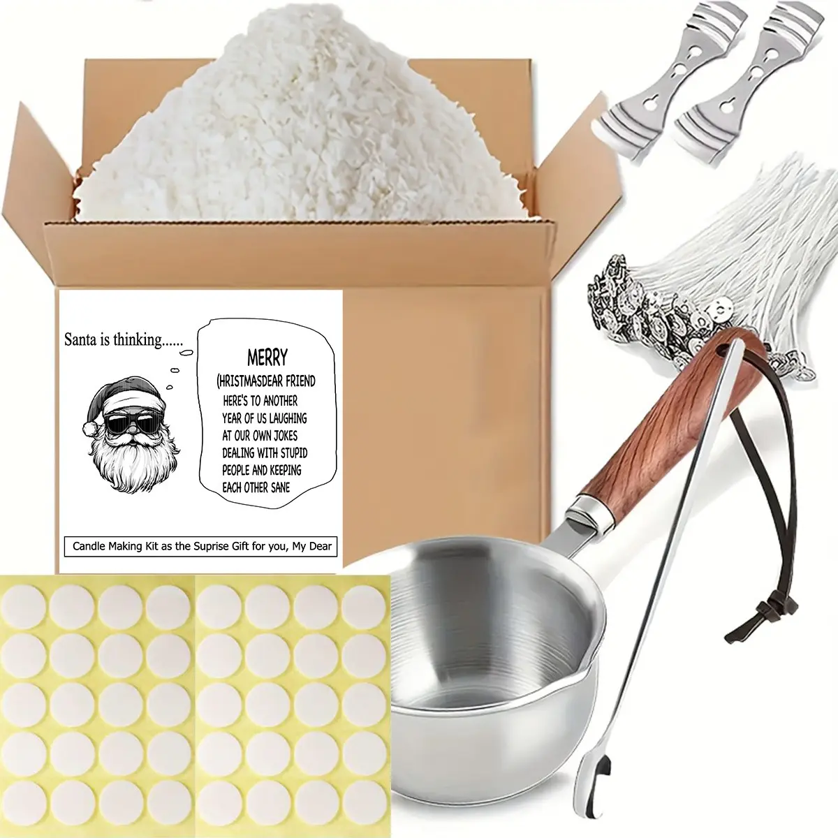 Premium Soy Wax Candle Making Kit with Melting Pot, Candle Making Supplies, Candle Wax Melter for Home Decor DIY Craft Starter Set with Natural Soy Flakes, 25 Wicks & Tools Relaxing Hobby & Surprise Gift to Elevate Status