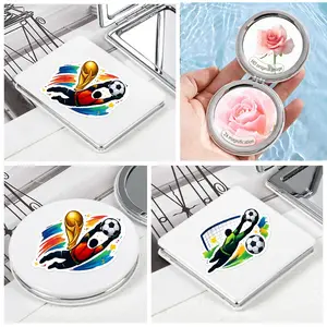 1pc Cute Cartoon Folding Mirror, Double-Sided Handheld Makeup Mirror, Portable Travel Mini Mirror, Perfect for Games & Daily Use