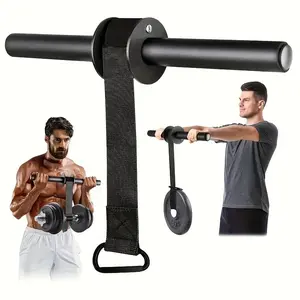 1pc Iron Wrist and Forearm Strengthener - Muscle Training Bar, Power Training Equipment - Black, Universal Fit, No Power Required - For Fitness Enthusiasts & Athletes - Ideal for Home & Gym Workouts