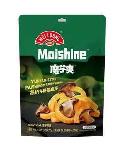 WEILOONG Moishine Porcini Mushroom Flavor Konjac Snack Strips – 420g