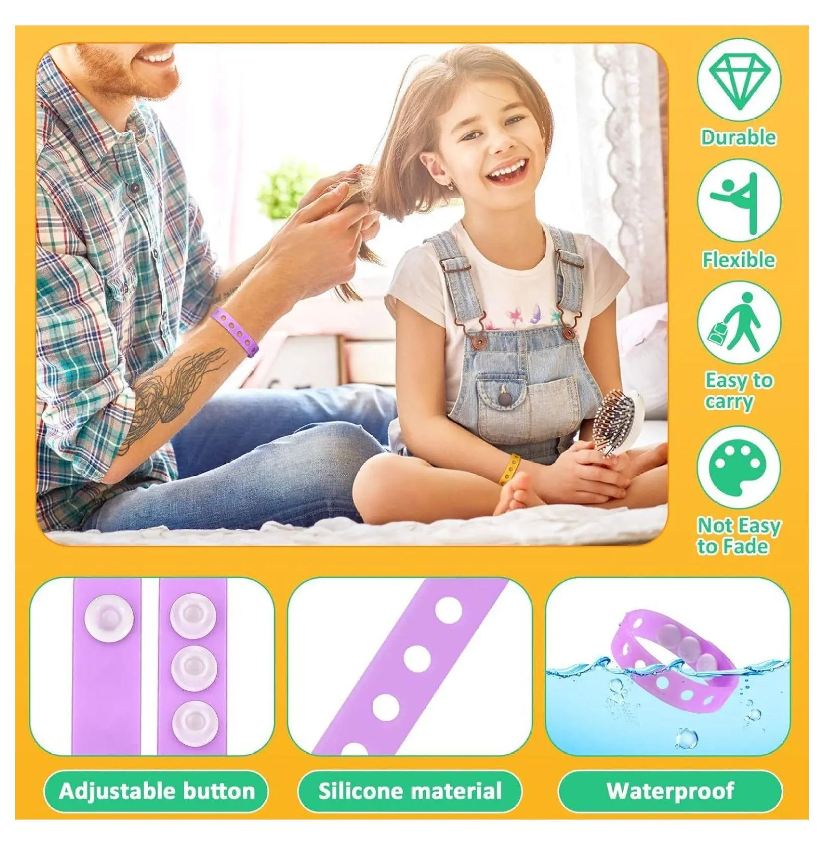 Colorful Reusable Waterproof Silicone Wristbands Bulk 60-Pack Set - 10 Colors, 7.1in Adjustable Lightweight Pet Event Paint Gifts for Birthdays, School Events, Kids/Adults