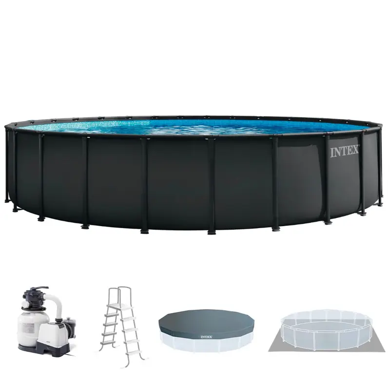 INTEX Ultra XTR 24ft x 52in Round Frame Above Ground Swimming Pool Set with Pump
