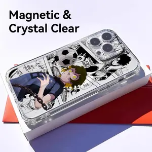 PIKPAKA B-BLUE L-LOCKS Anime Cool M-Meguru Bachira Phone Case For IPhone 17 16 15 14 13 12 11 Pro Max Plus Clear Magnetic Phone Case – Anti-Yellow For MagSafe Slim & Lightweight Precision Cut Camera Protection, Scratch-Resistant Transparent Case