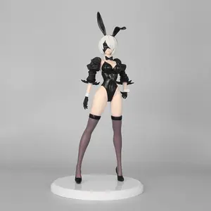 Beautiful Girl Figure Mechanical Era 2b Sister Rabbit Nier Maid Car Decoration, Collectible Anime Character Model Toy