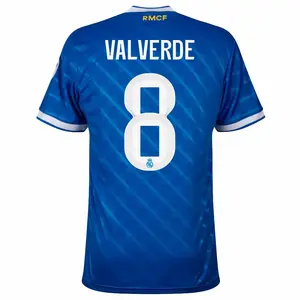 Unisex Soccer Real Madrid Team Valverde 8 Champions League 2025/26 Home Stadium Jersey